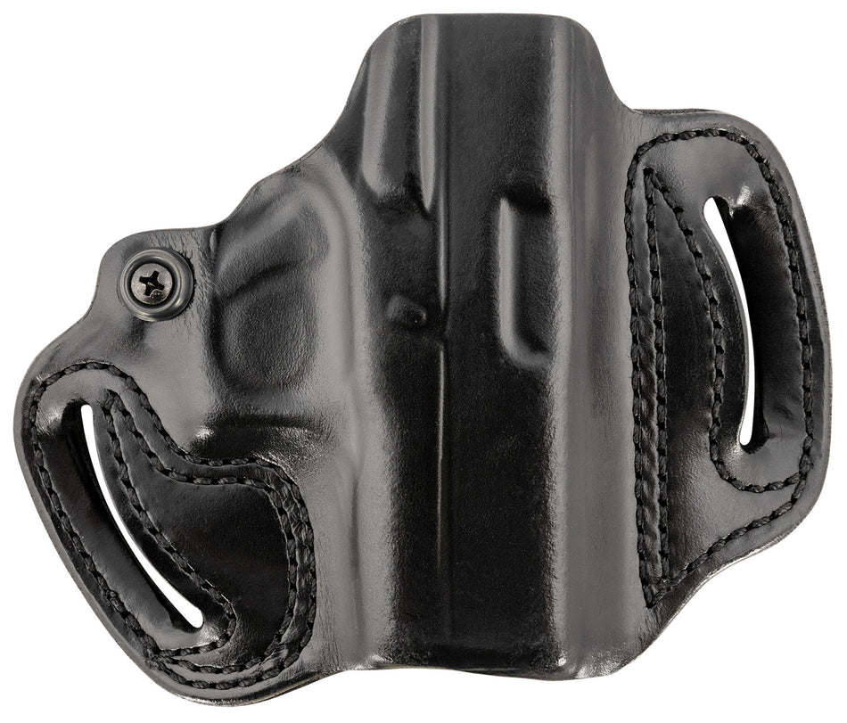 DeSantis Gunhide Mini Slide Black Leather OWB Belt Slide Exposed Muzzle Holster Glock 43/43X/48 RH