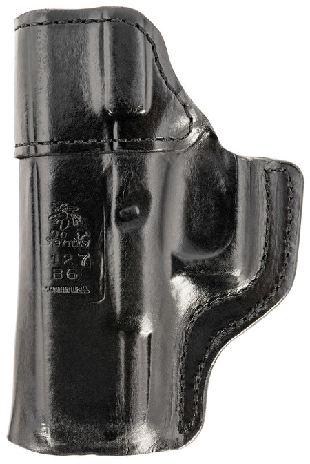 DeSantis Inside Heat IWB Black Saddle Leather Belt Clip Holster Glock 19/19X/23/32/45 Right Hand