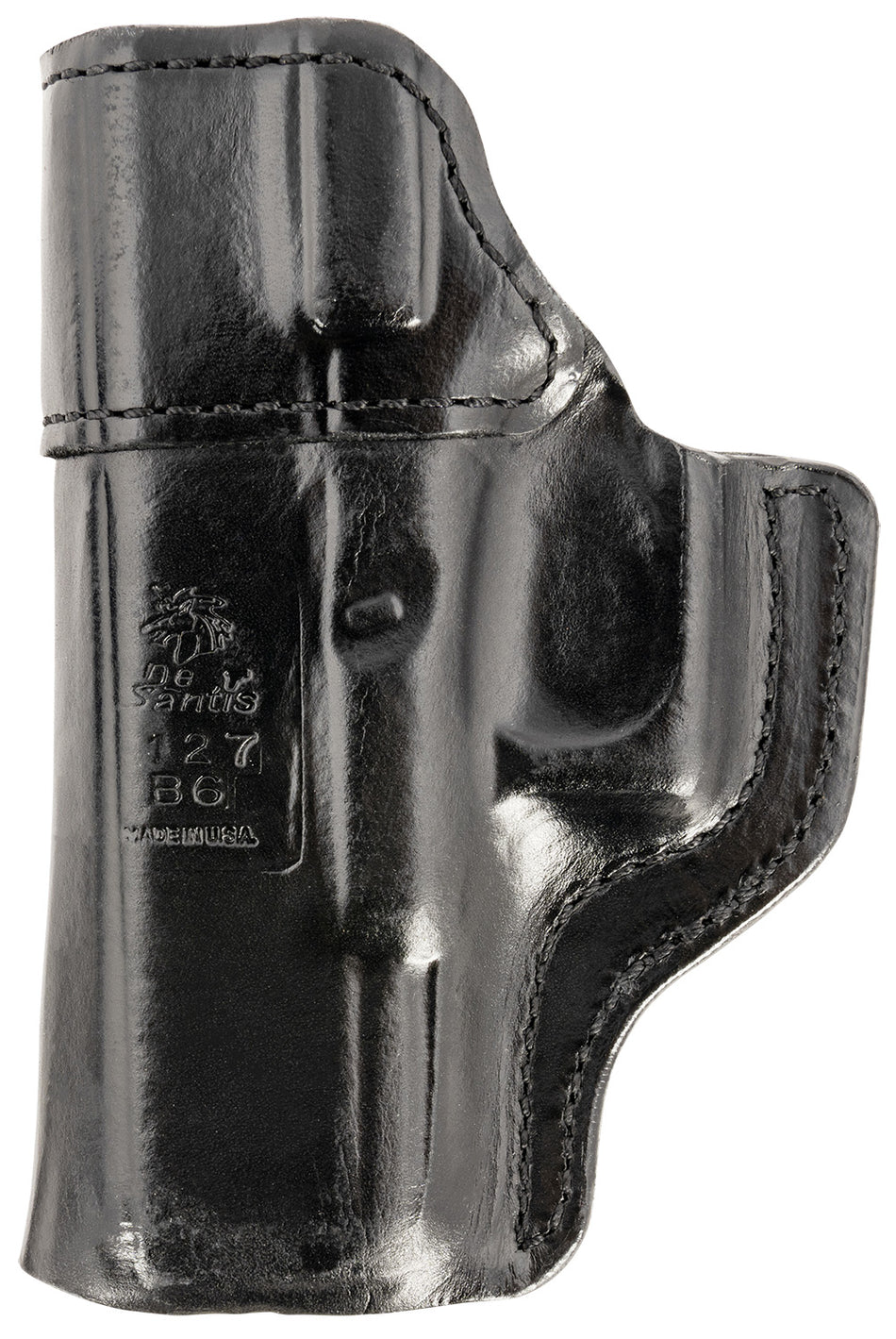 DeSantis Inside Heat IWB Black Saddle Leather Belt Clip Holster Glock 19/19X/23/32/45 Right Hand