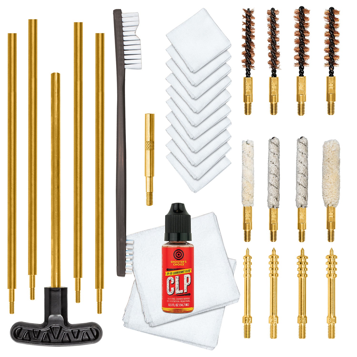 Otis Multi-Caliber Rifle Cleaning Kit FGSRSMCR Solid Brass Rod Sections