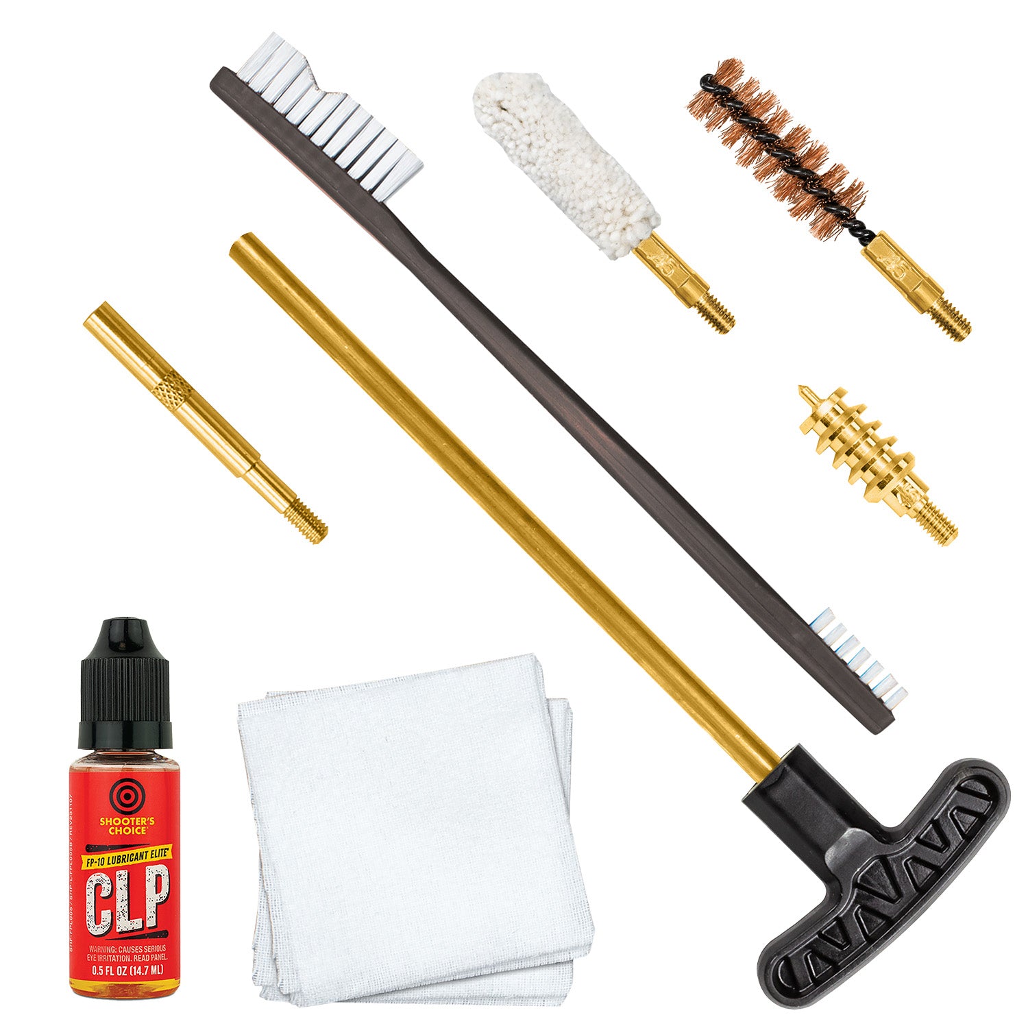 Otis .45 Cal Pistol Cleaning Kit FGSRS45 Black Compact Carry Case