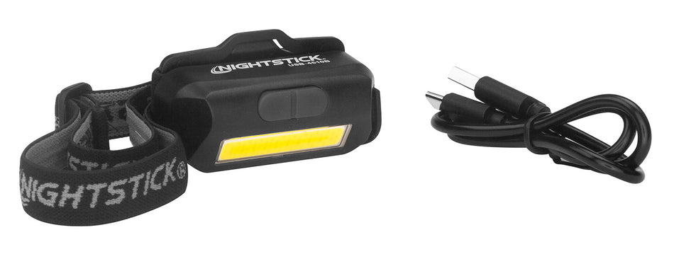 Nightstick USB4510B Multi-Color Flood Headlamp 250 Lumens Black Clip-On Strap USB Rechargeable LED