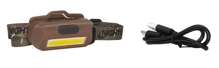Nightstick USB4510F Multi-Color Flood Headlamp Flat Dark Earth 250 Lumens Camo Strap USB Rechargeable