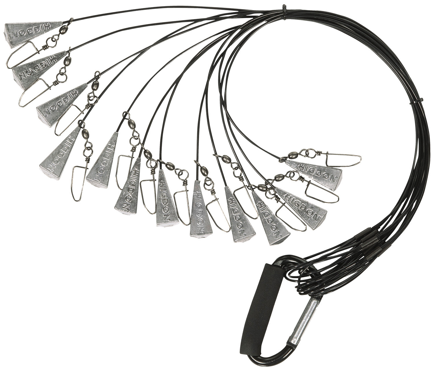 Higdon 30321 Battleship Decoy Rig Nylon Non-Tangle Line Black 18 Inch 12 Pack