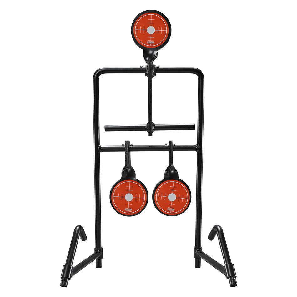 Champion Gong Auto Reset Handgun Black/Orange Steel Target System 3 Gongs