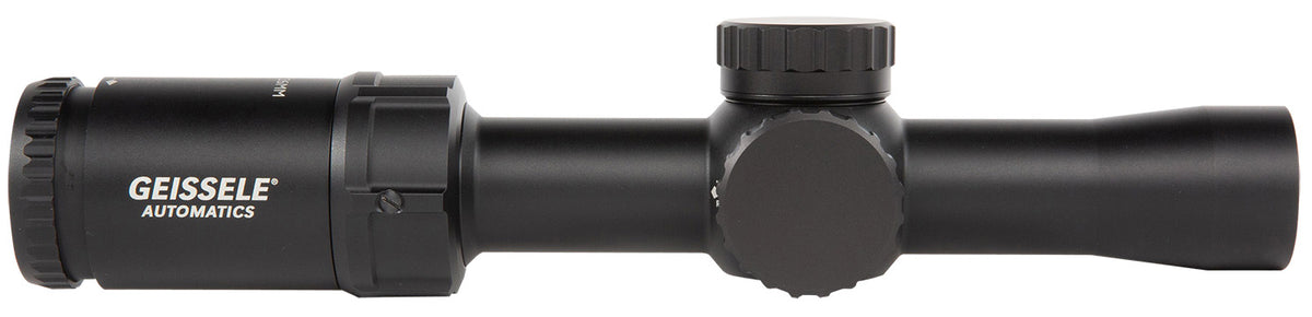 Geissele Automatics Super Precision 1-6x26mm 30mm Tube SFP Scope with Six-Level Illuminated DMRR-1 Reticle