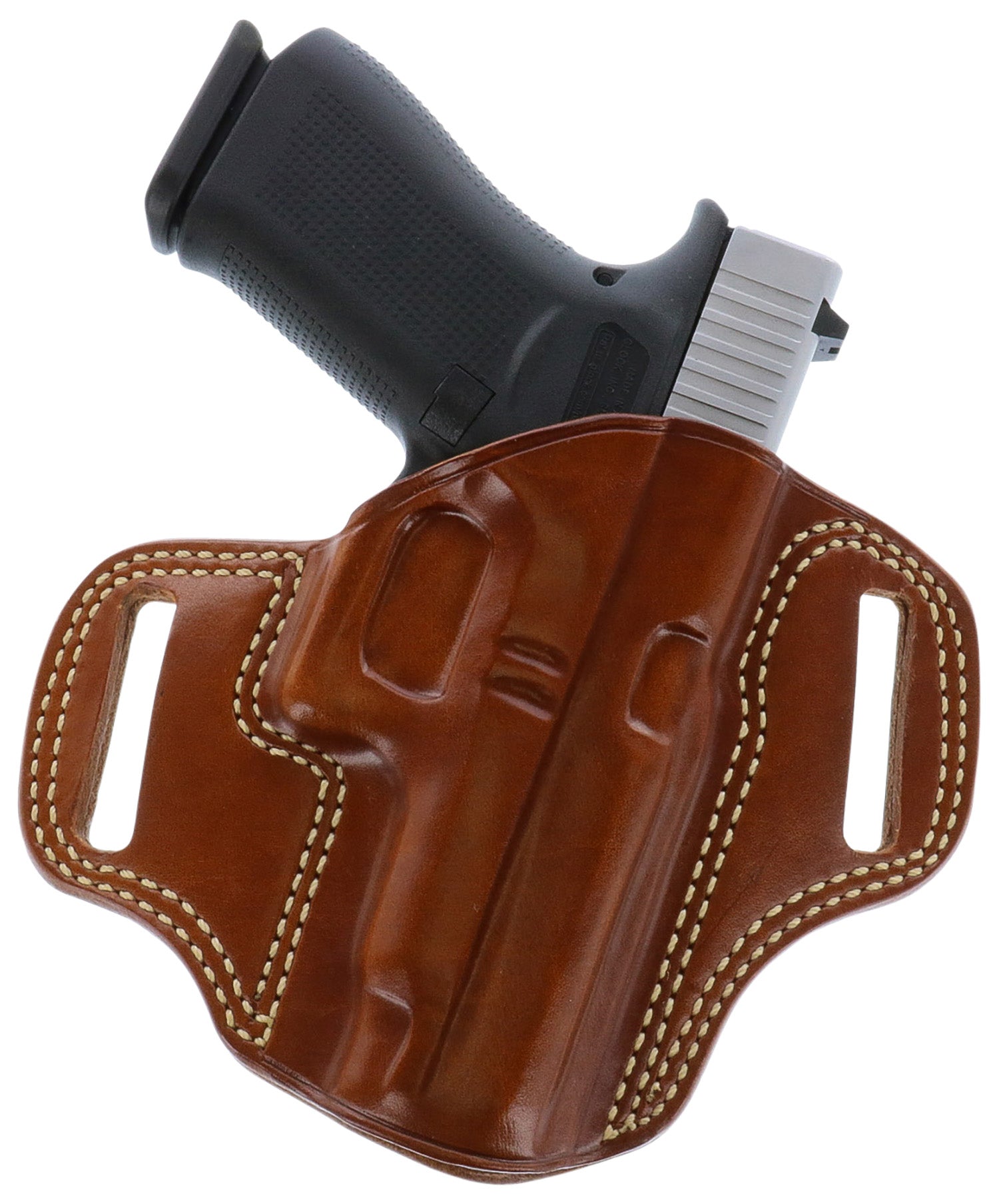 Galco CM270 Combat Master OWB Tan Leather Belt Slide Holster Browning Hi-Power SA-35 Girsan Match Right Hand
