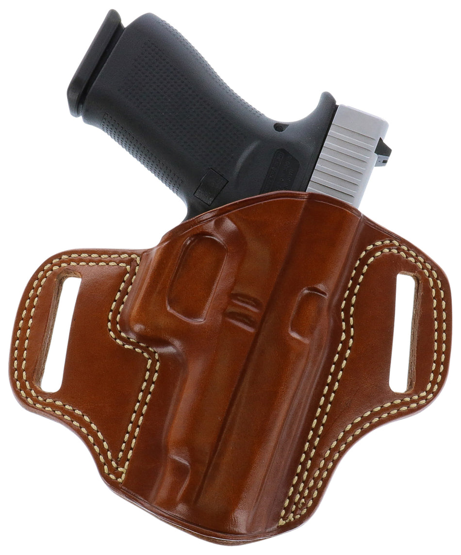 Galco CM270 Combat Master OWB Tan Leather Belt Slide Holster Browning Hi-Power SA-35 Girsan Match Right Hand
