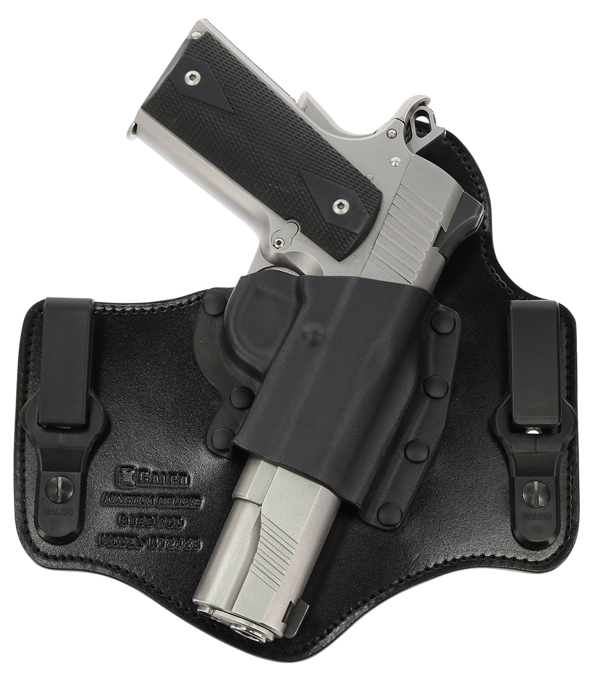 Galco KingTuk Deluxe KT870RB IWB Black Leather/Kydex Holster for Sig P365/XL Right Hand