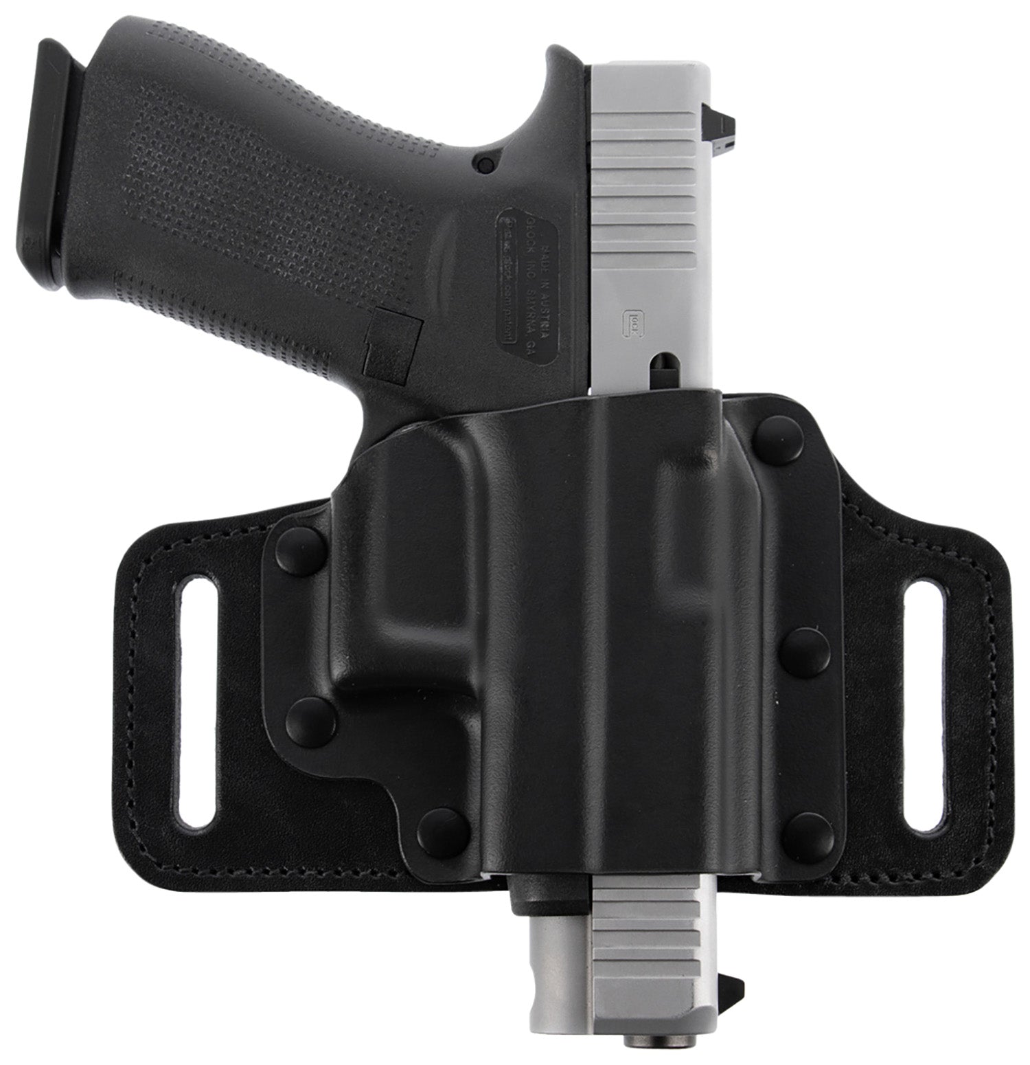 Galco TacSlide OWB TS428B Black Leather/Kydex Belt Slide Holster for HK USP/VP9/P30 Right Hand
