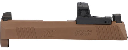 Sig Sauer P365X Optic-Cut Serrated Slide Assembly 9mm Luger Coyote Brown Nitride Stainless Steel XRAY3 Night Sights Factory Replacement