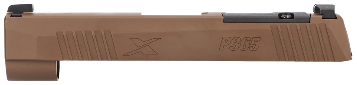 Sig Sauer P365XL Optic-Cut Serrated Slide Assembly 9mm Luger Coyote Brown Nitride Stainless Steel XRAY3 Night Sights Factory Replacement