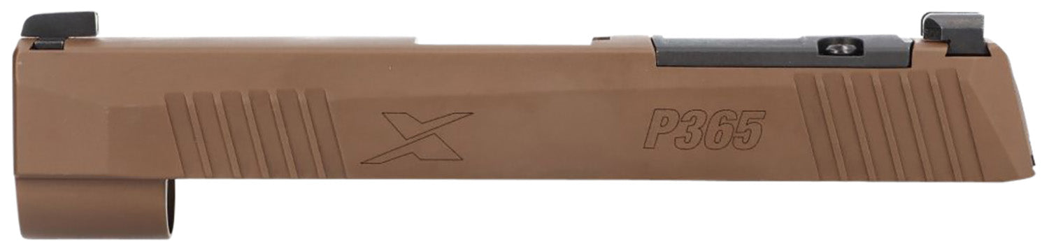 Sig Sauer P365XL Optic-Cut Serrated Slide Assembly 9mm Luger Coyote Brown Nitride Stainless Steel XRAY3 Night Sights Factory Replacement