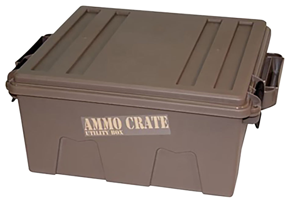 MTM Case-Gard Ammo Crate Utility Box ACR872 Dark Earth Polypropylene ATV Tie-Down Points