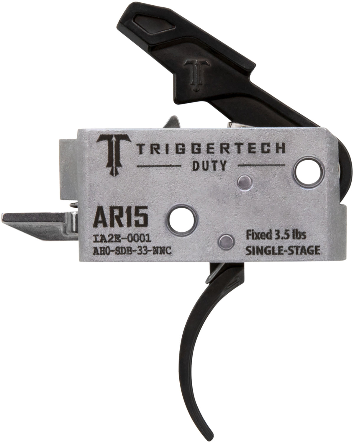 AR-15 Duty Single-Stage Curved Trigger by TriggerTech, 3.50 lbs Draw Weight