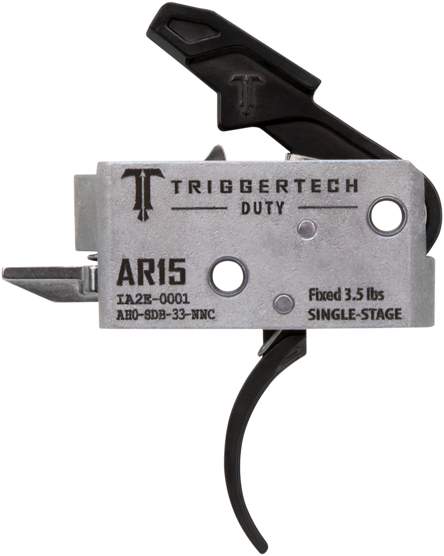 AR-15 Duty Single-Stage Curved Trigger by TriggerTech, 3.50 lbs Draw Weight