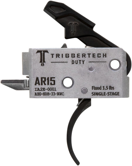 AR-15 Duty Single-Stage Curved Trigger by TriggerTech, 3.50 lbs Draw Weight