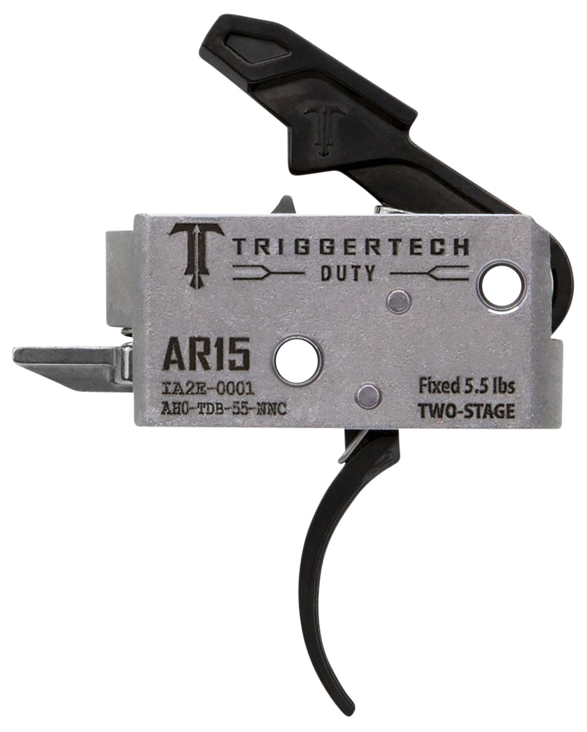 AR-15 Duty Mil-Spec Two-Stage Curved Trigger by TriggerTech, 5.5 lbs Draw Weight