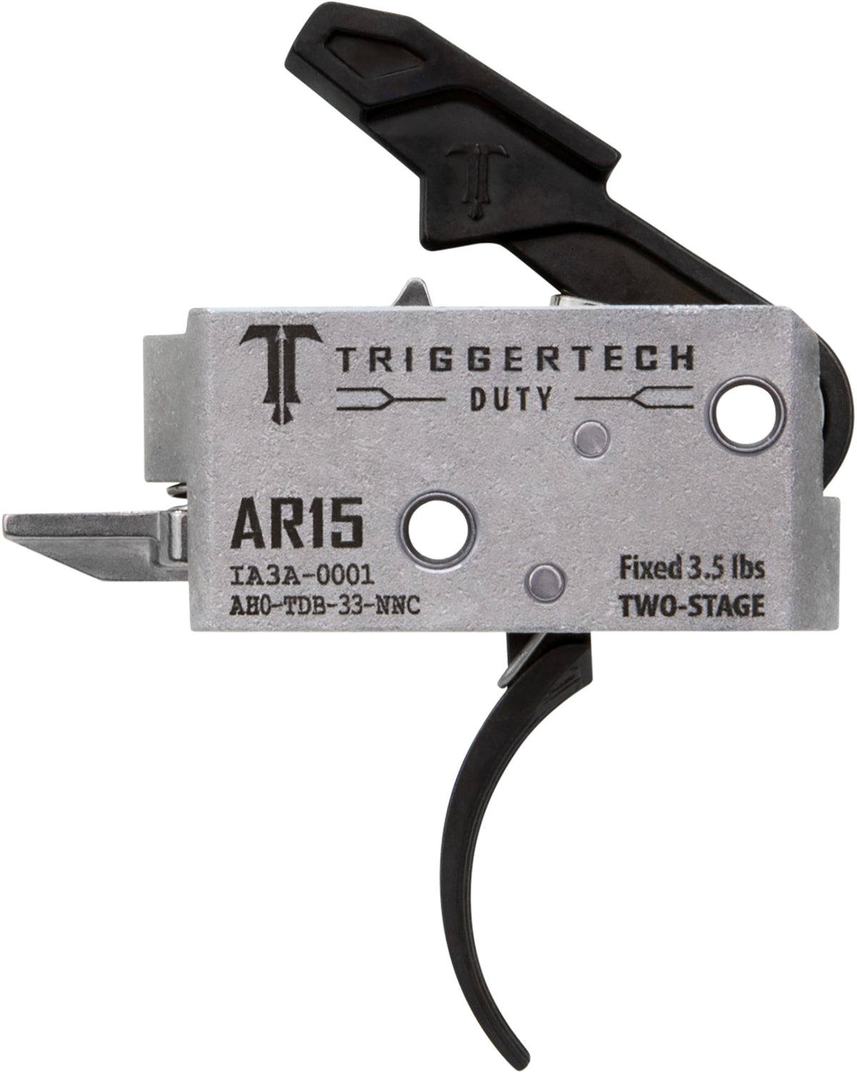 AR-15 Duty Two-Stage Curved Trigger by TriggerTech, 3.50 lbs Draw Weight