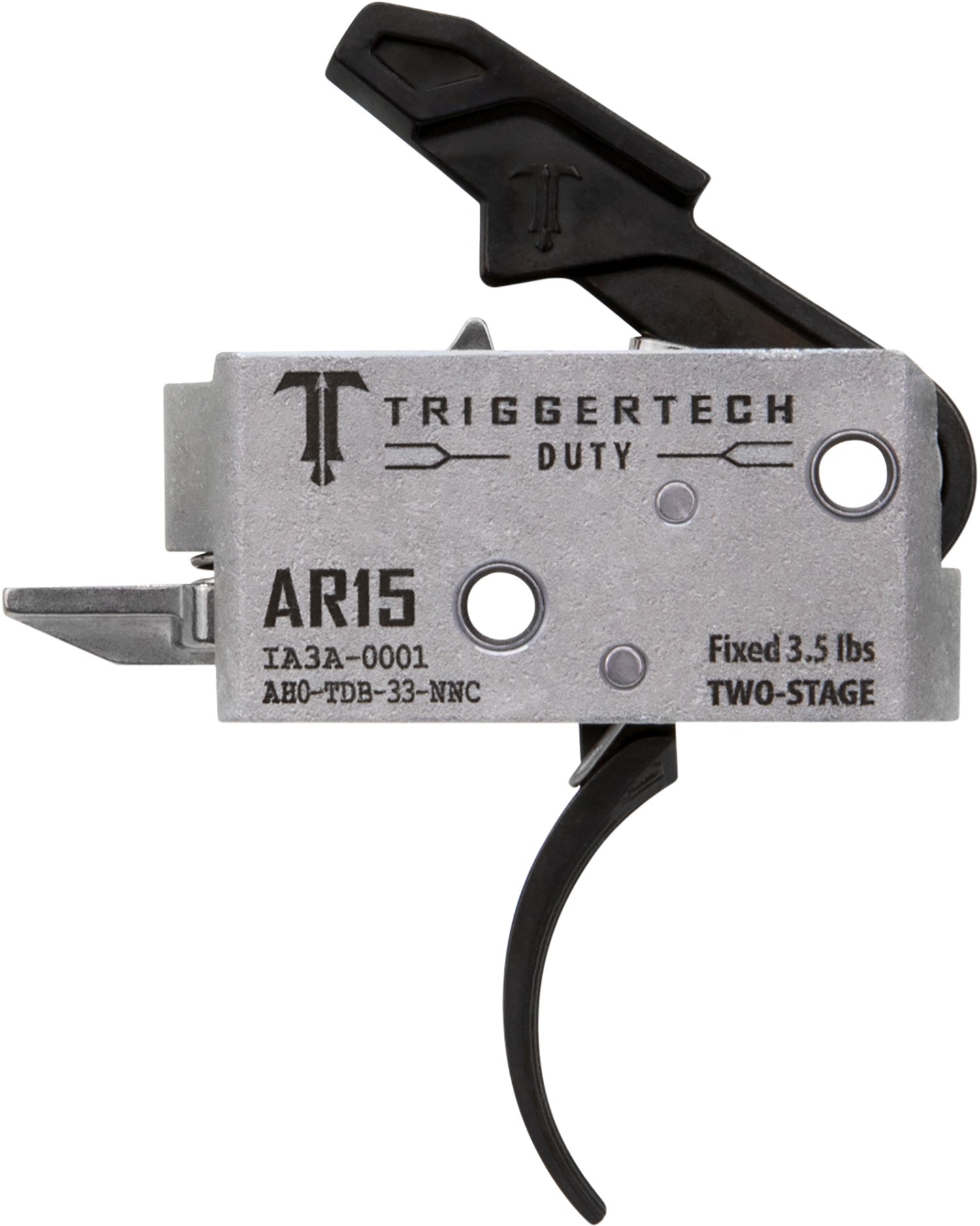 AR-15 Duty Two-Stage Curved Trigger by TriggerTech, 3.50 lbs Draw Weight