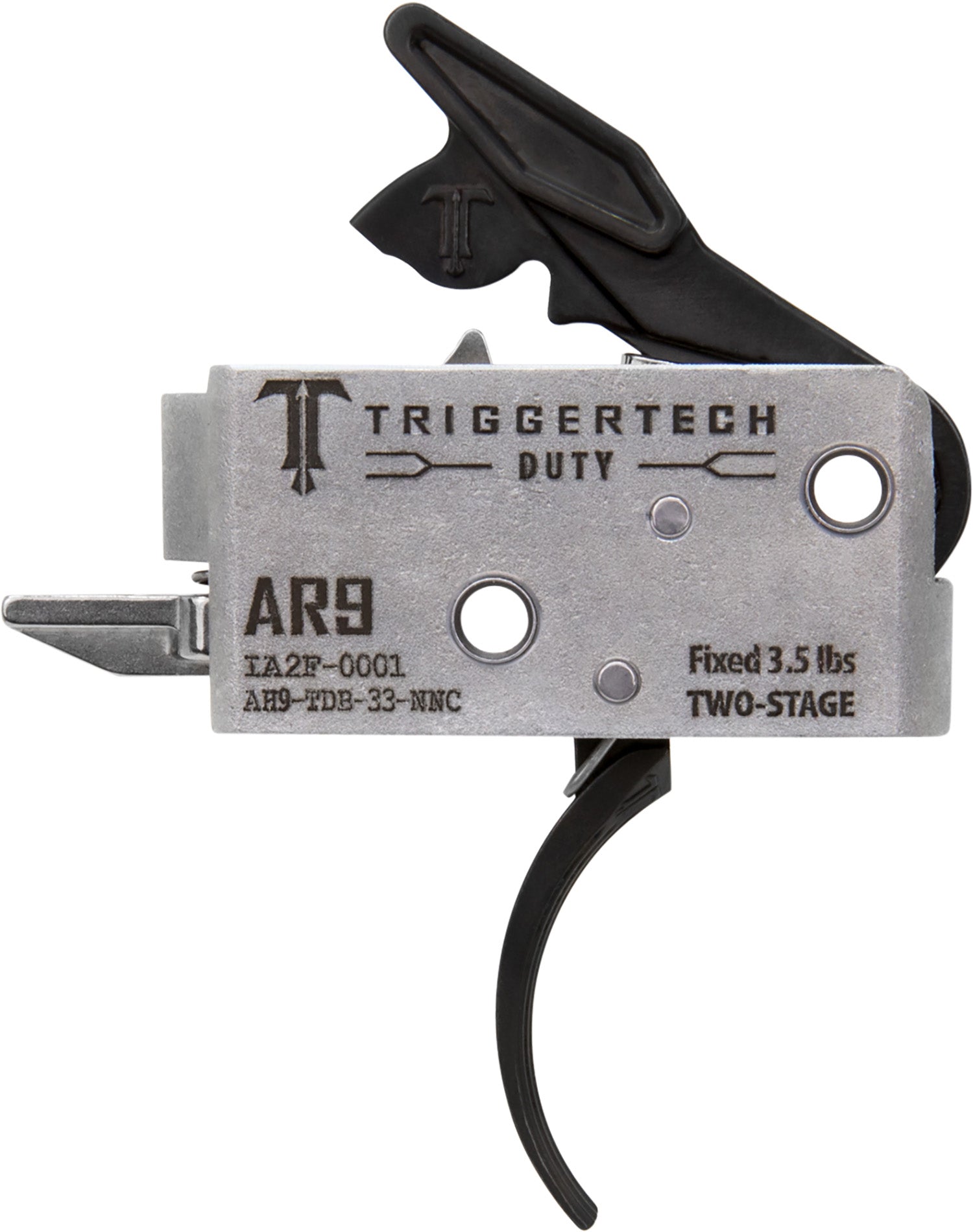 TriggerTech AR-9 Two-Stage Curved Duty Trigger 3.5 lb Pull Weight
