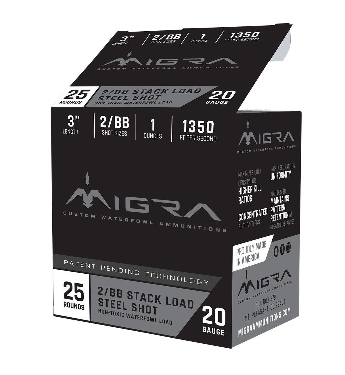 Migra Staxd Combinational Hunting Shotgun Ammo 20 Gauge 3 in 1 oz #4 / 6