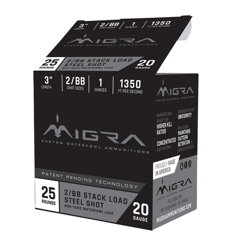 Migra Staxd Combinational Hunting Shotgun Ammo 20 Gauge 3 in 1 oz #4 / 6