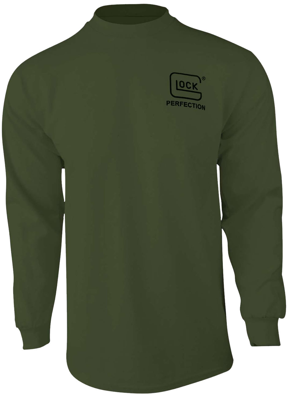 Glock AP96066 Military Green Long Sleeve Born In Austria Cotton T-Shirt Medium