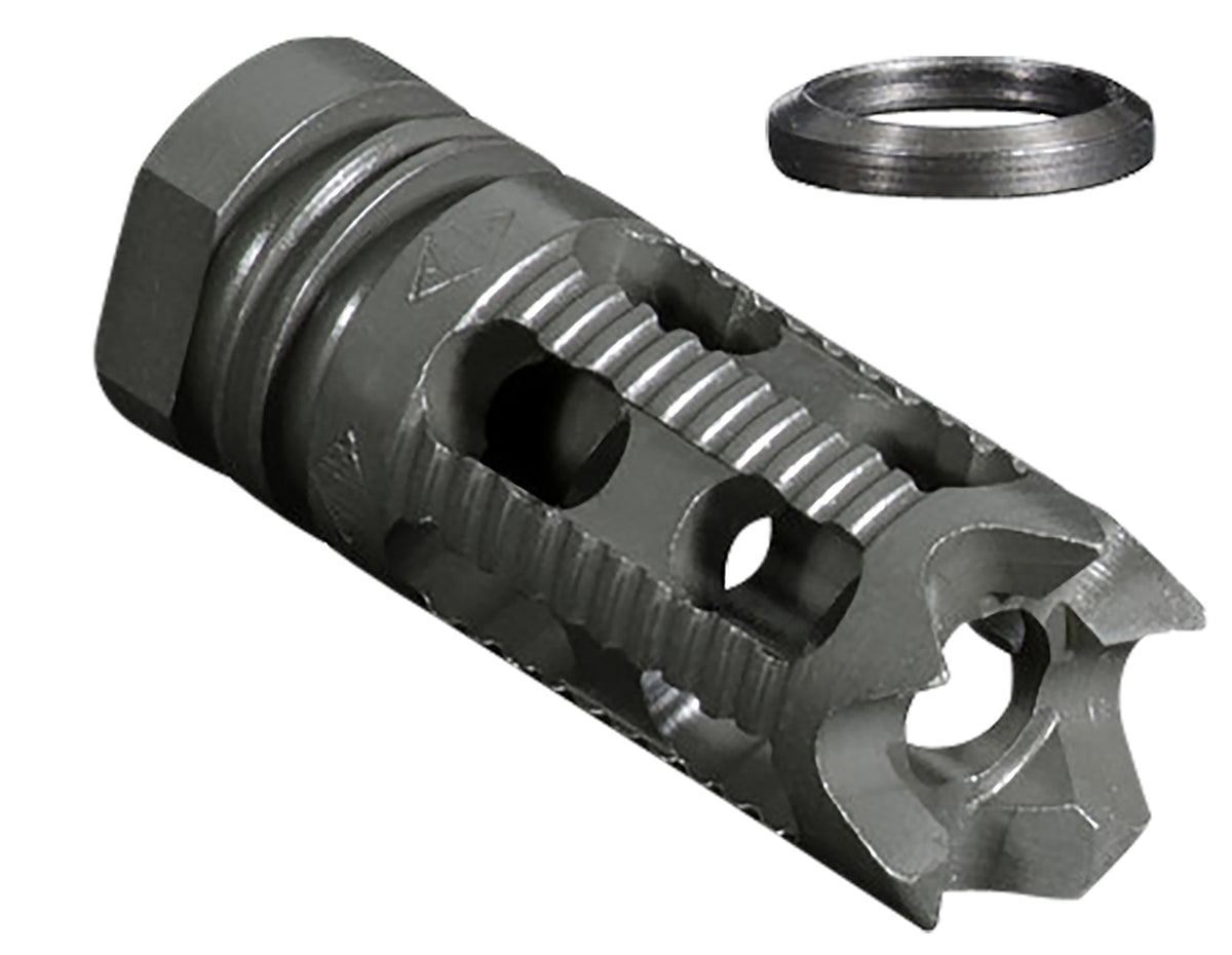 Yankee Hill 285M1 5-Port Comp/Brake Aggressive End Steel 1/2"-28 tpi 2.25" OAL 5.56mm