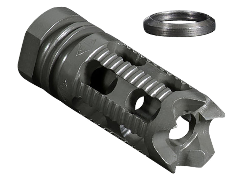 Yankee Hill 285M1 5-Port Comp/Brake Aggressive End Steel 1/2"-28 tpi 2.25" OAL 5.56mm