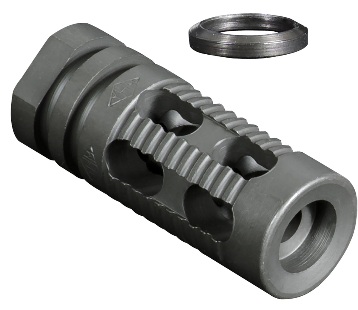 Yankee Hill 285M2 5-Port Comp/Brake Smooth End Steel 1/2"-28 tpi 2.25" OAL 5.56mm