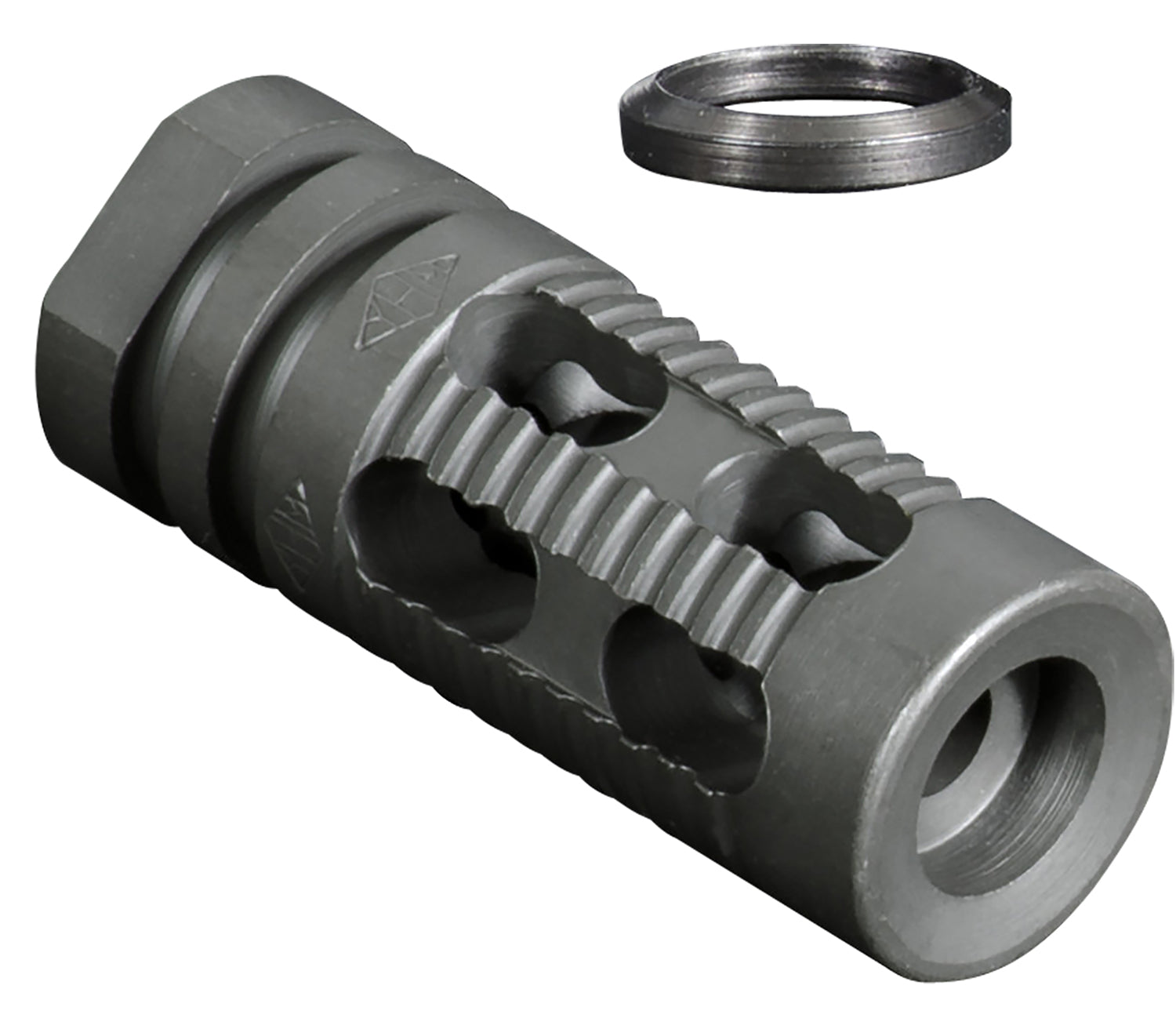 Yankee Hill 285M2 5-Port Comp/Brake Smooth End Steel 1/2"-28 tpi 2.25" OAL 5.56mm