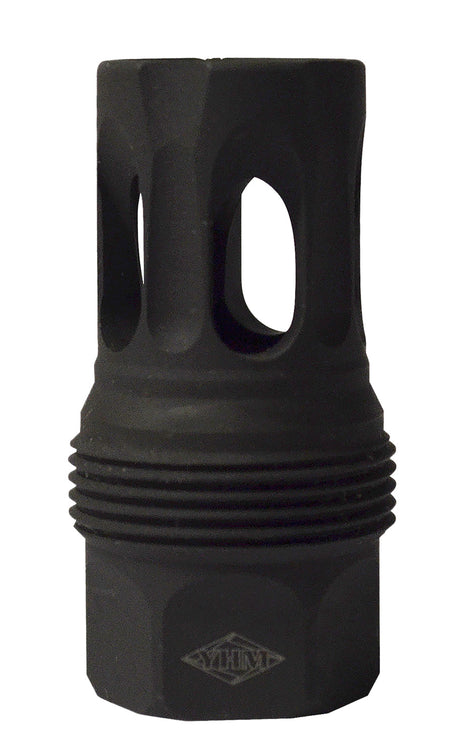 YHM sRx Short QD Flash Hider Black Phosphate Steel 11/16"-24 TPI for sRx Adapter System