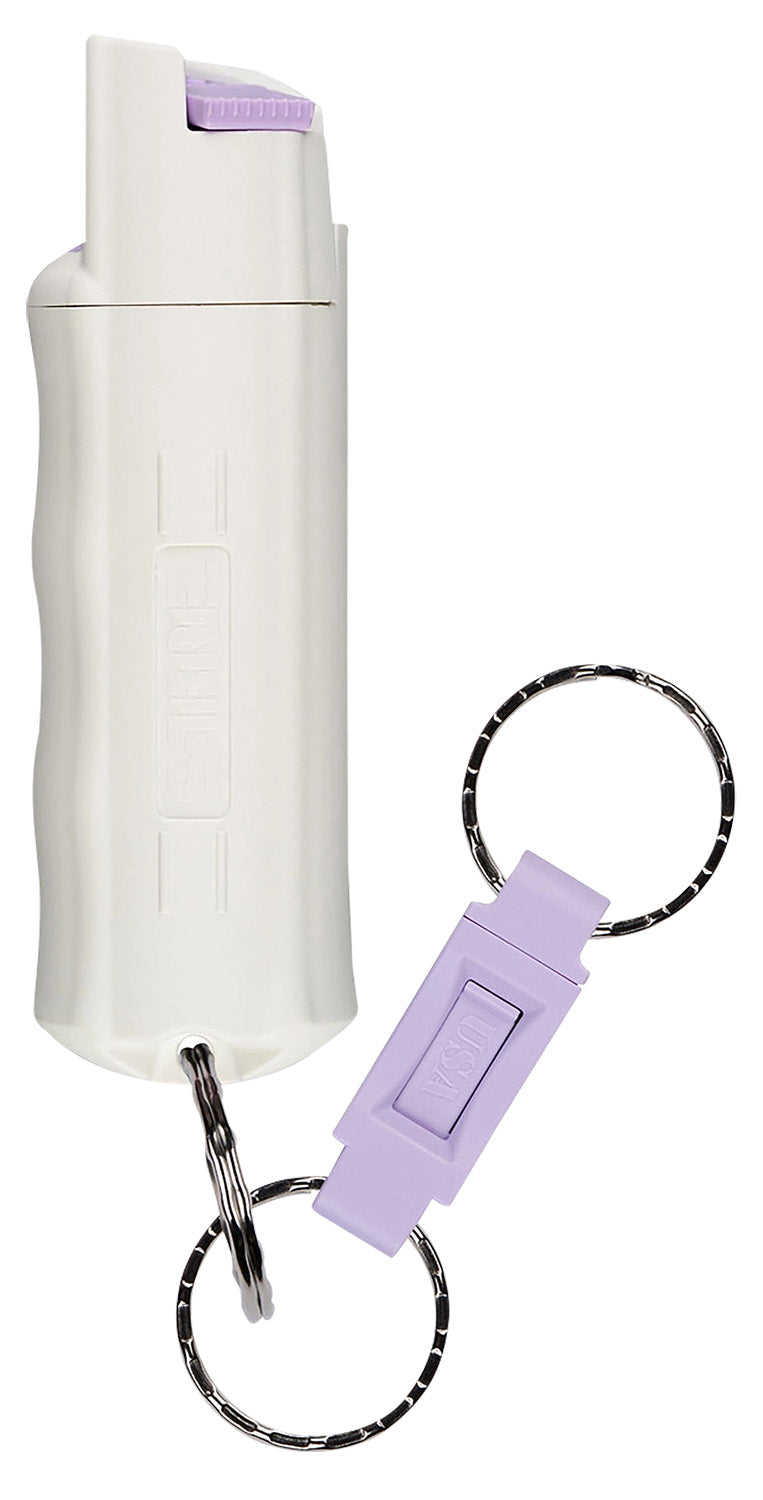 Sabre HC14GL02 Police Strength Pepper Spray White Glow Dark Case UV Dye 25 Bursts 10ft Detachable Key Chain