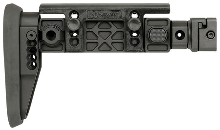 Midwest Industries MIAKALPHAFS AK Alpha Side Folding Adjustable Cheekrest Stock Black Synthetic 1913 Picatinny Compatible