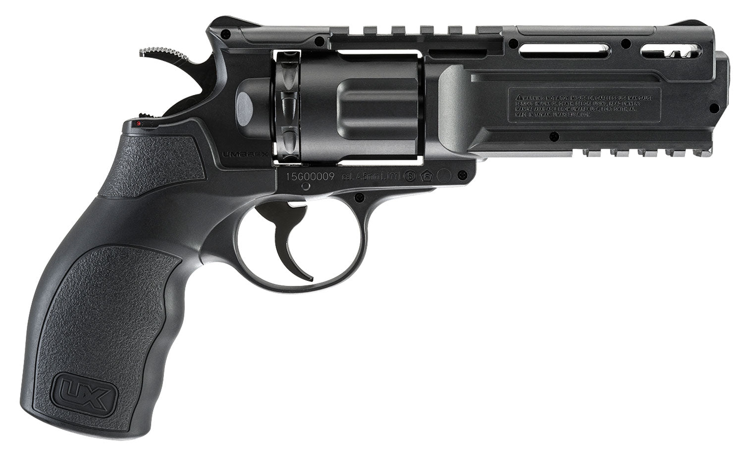 Umarex Brodax CO2 Air Revolver 177 Cal Black Polymer 10rd Tactical Rail Ready