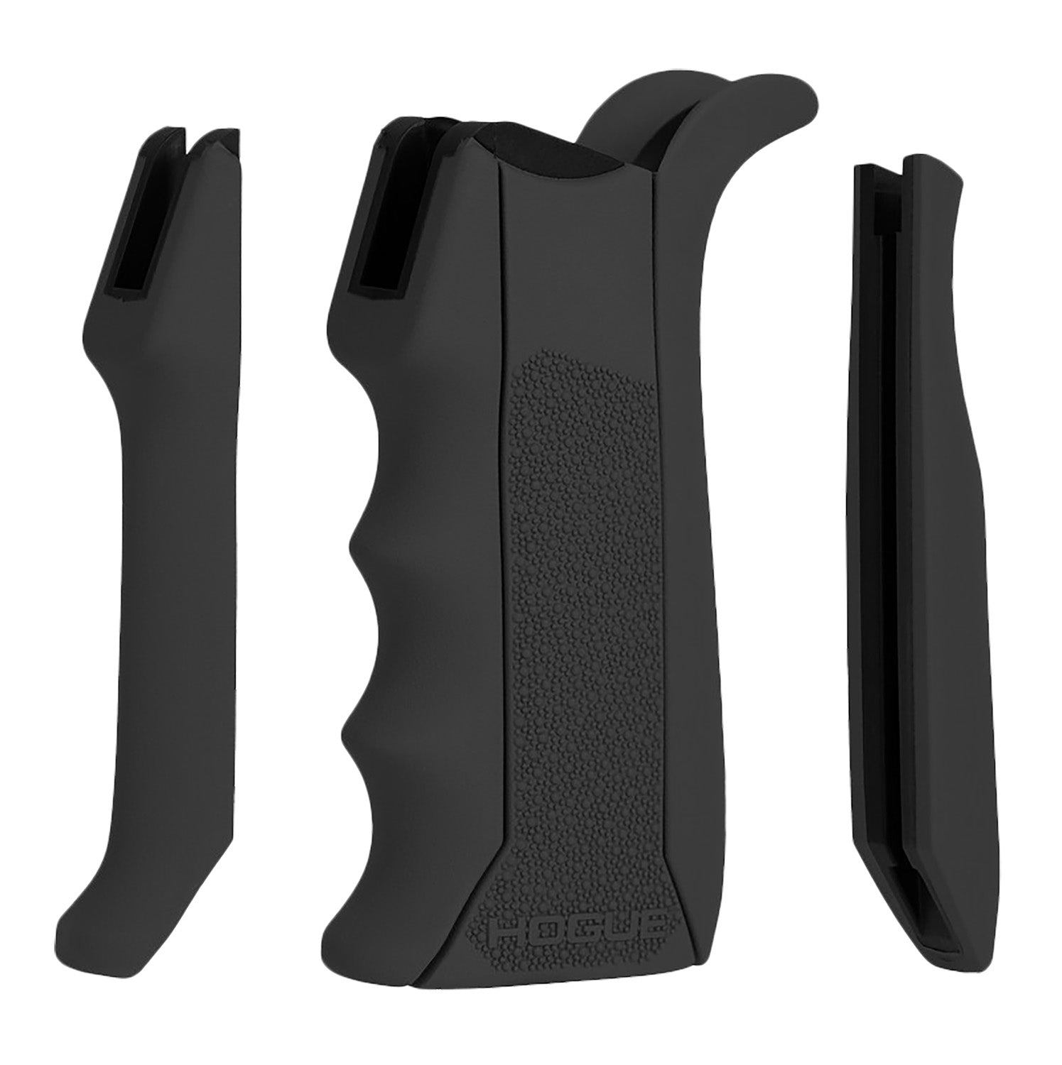 Hogue 13040 OverMolded Modular Black Rubber Pistol Grip with Finger Grooves for AR-15/M16