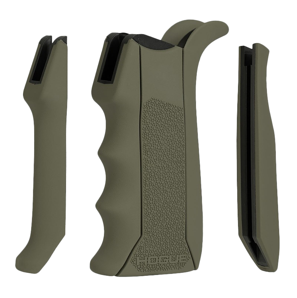 Hogue 13041 OverMolded Modular OD Green Rubber Pistol Grip with Finger Grooves for AR-15/M16