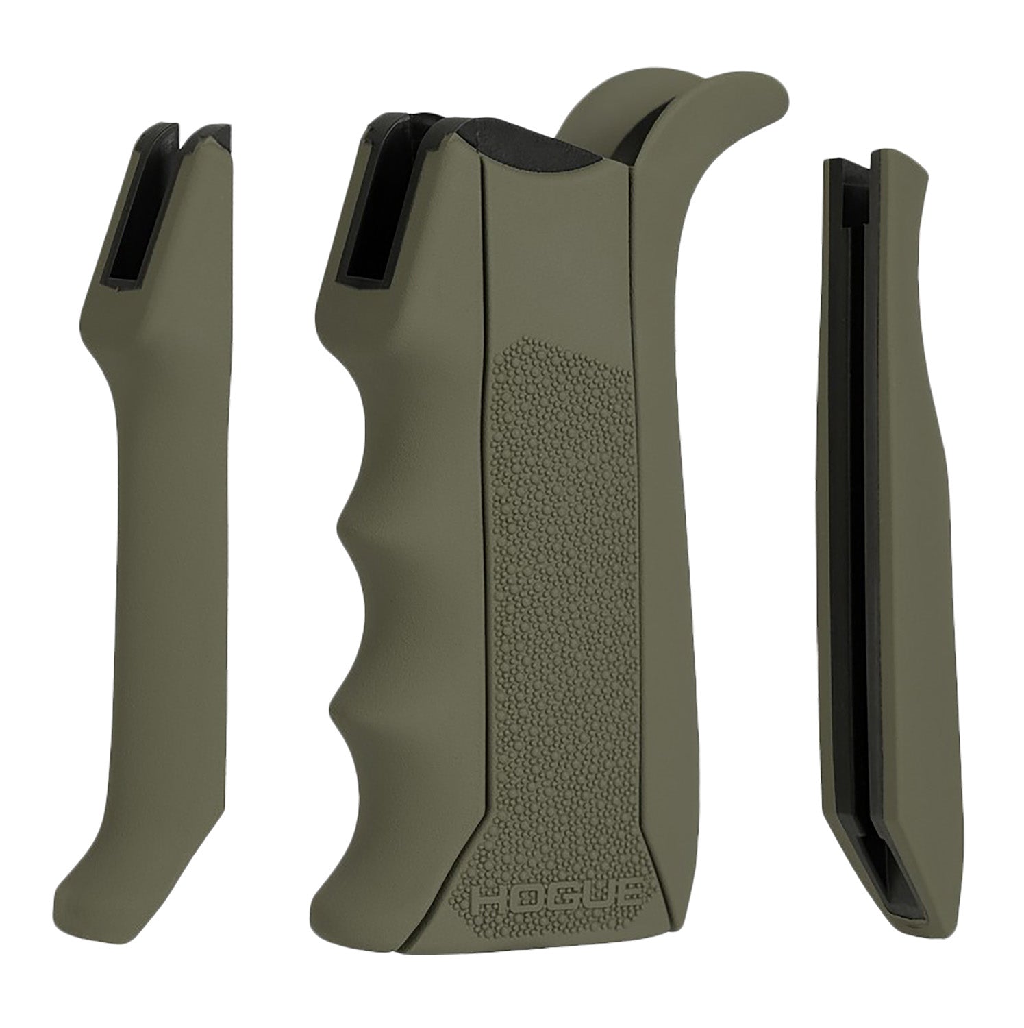 Hogue 13041 OverMolded Modular OD Green Rubber Pistol Grip with Finger Grooves for AR-15/M16