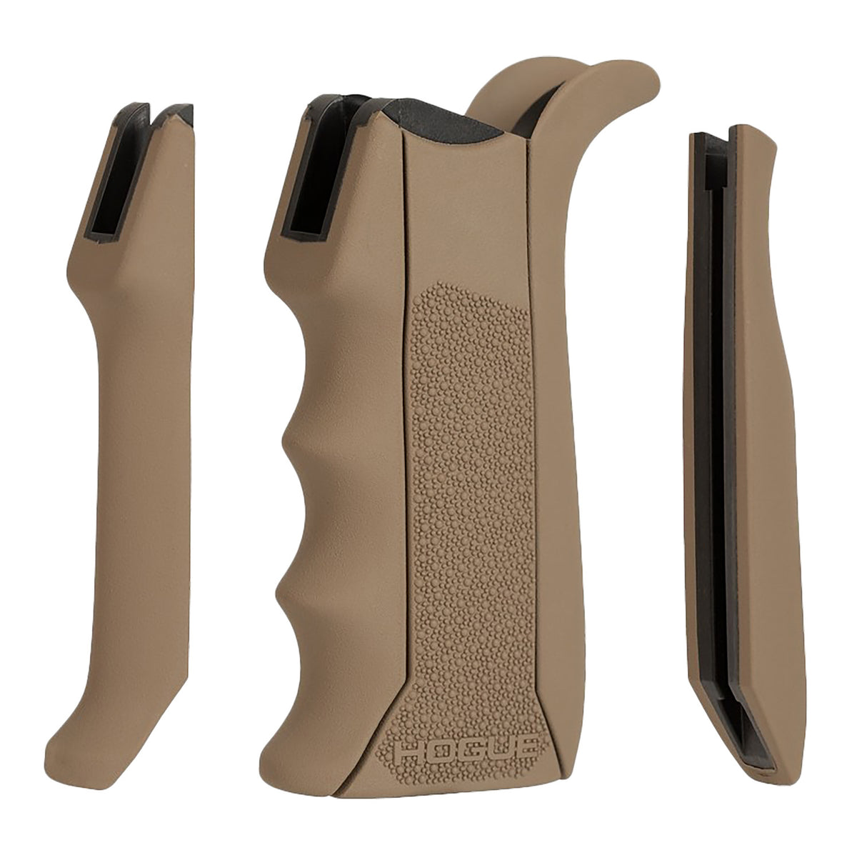 Hogue 13043 OverMolded Modular FDE Rubber Pistol Grip with Finger Grooves for AR-15/M16