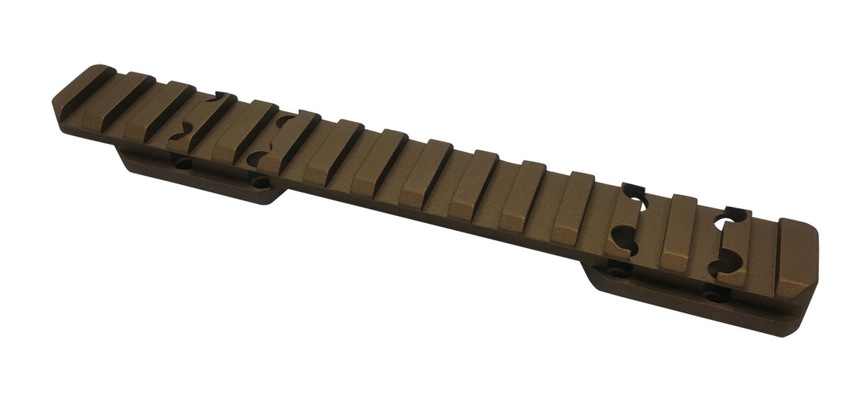 Talley PL0SB735 Browning X-Bolt Long Action Smoked Bronze Cerakote Picatinny Rail 0 MOA