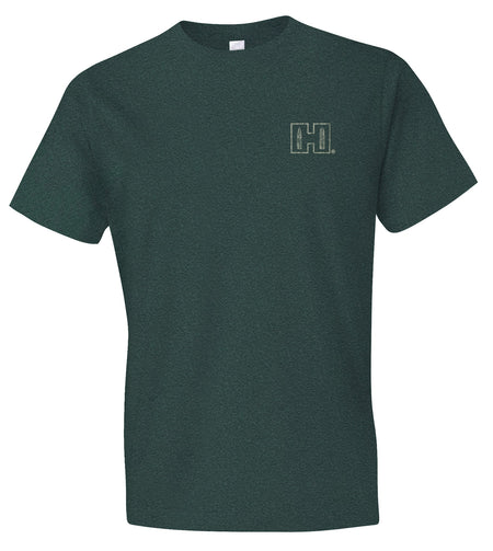Hornady 31796 Double Rocker Semi-Fitted Short Sleeve T-Shirt Olive Heather 3XL