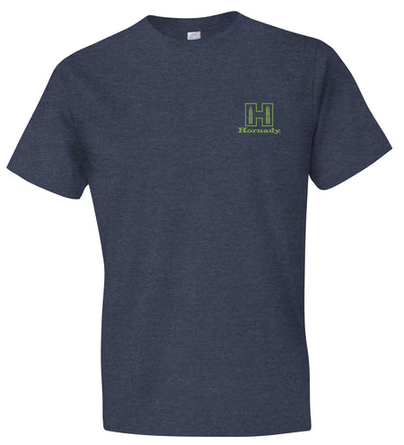 Hornady 30994 Indigo Logo Stamp Cotton T-Shirt Size XL