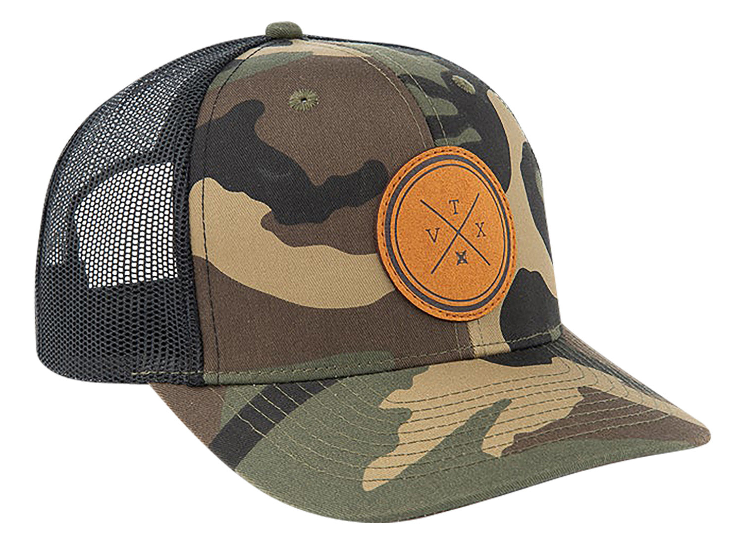 Vertx Leather Patch Ball Cap Olive Camo