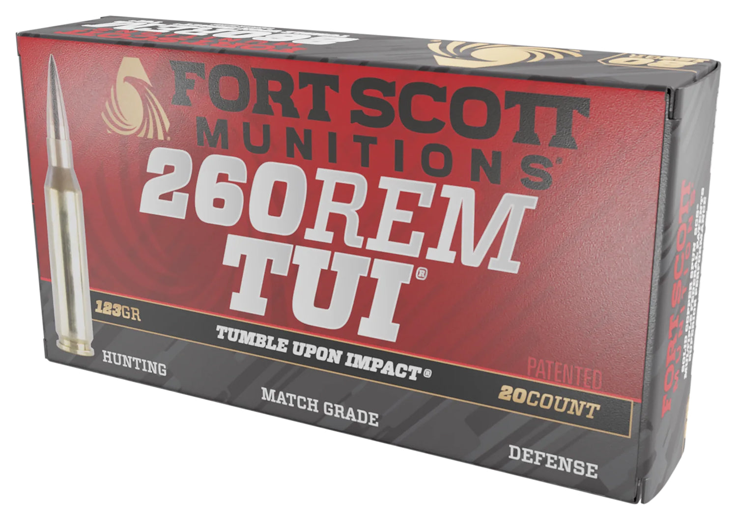 Fort Scott Munitions Tumble Upon Impact (TUI) Solid Copper Spun 123 Grain .260 Remington 2782 fps