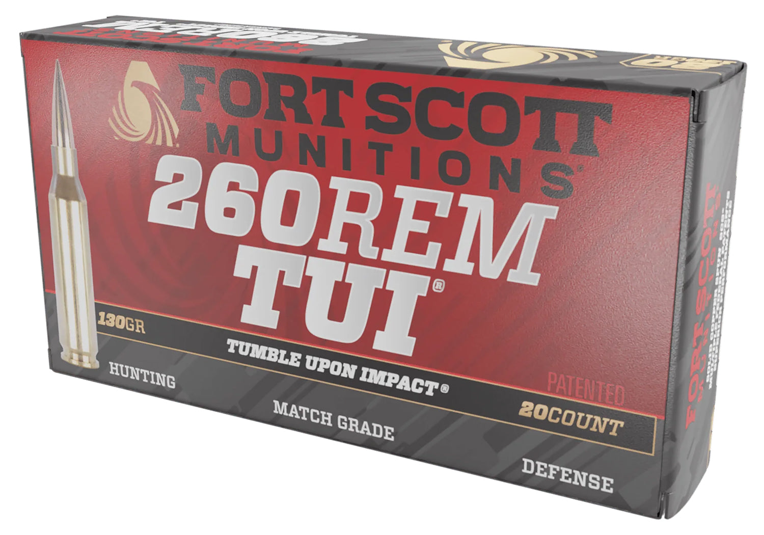 Fort Scott Munitions Tumble Upon Impact (TUI) Solid Copper Spun 130 Grain .260 Remington 2701 fps