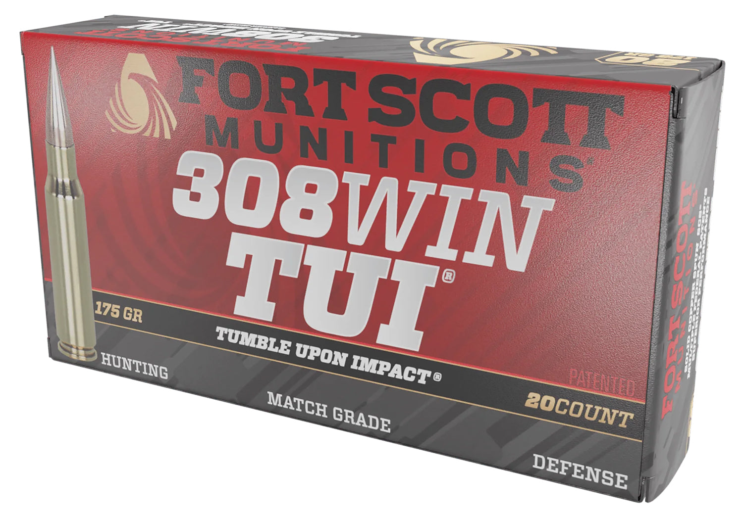 Fort Scott Munitions Tumble Upon Impact (TUI) Solid Copper Spun 175 Grain .308 Win / 7.62x51mm 2538 fps