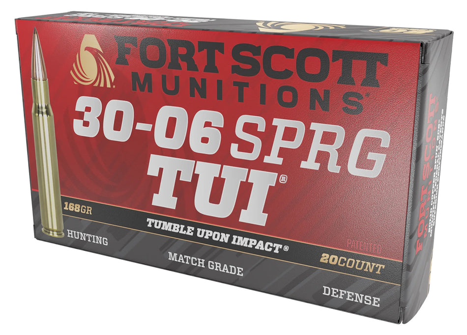 Fort Scott Munitions Tumble Upon Impact (TUI) Solid Copper Spun 168 Grain .30-06 Springfield 2719 fps
