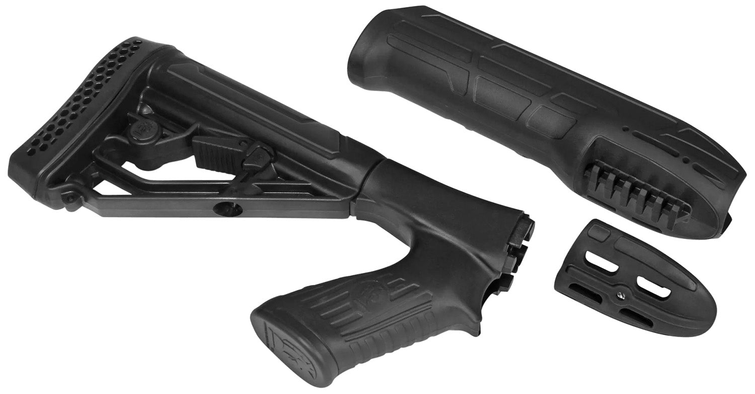 Adaptive Tactical EX Performance Adj. Stock and Forend for Remington 870 12 Gauge Black AT02000