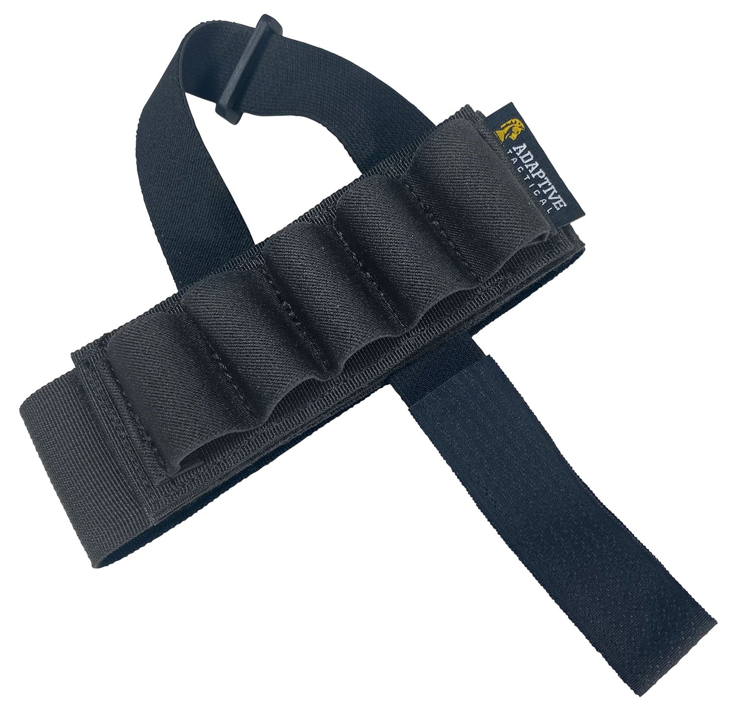 Adaptive Tactical Stock Mounted 5rd Shotshell Carrier Black Non-Slip Nylon Adj. Stock Fit